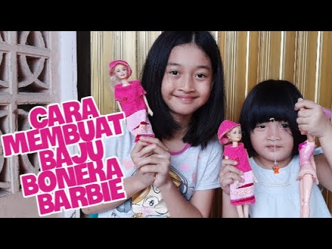  CARA  MEMBUAT  BAJU  BONEKA BARBIE DARI  BARANG BEKAS BARBIE 