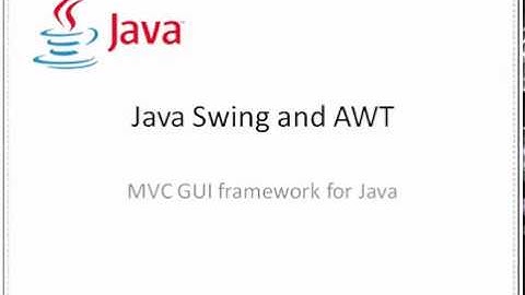 Java Swing and AWT - MVC GUI framework for Java