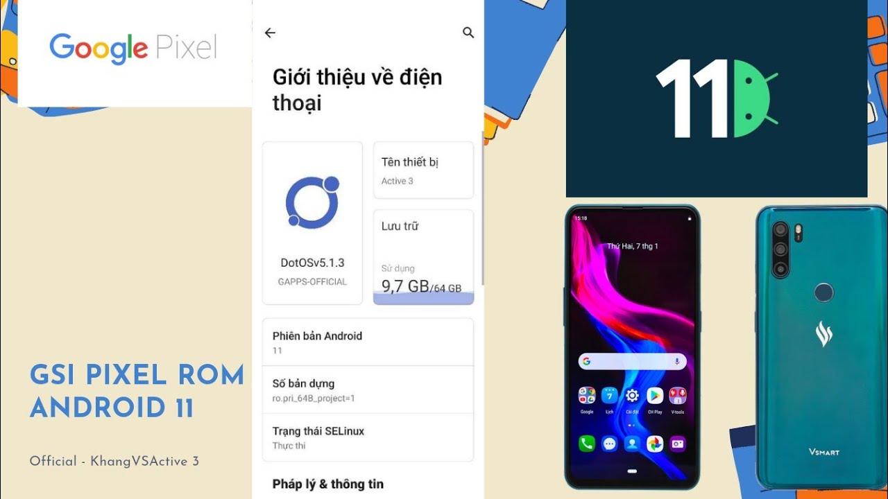 [3] Hướng dẫn chi tiết cách Unlock - Flash Gsi Pixel Android 11 Vsmart ...