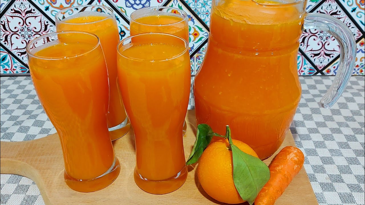 انسي قمر الدين❗️ وجربي عصير البرتقال والجزر🍊🥕وطريقة تخزين البرتقال والجزر لشهر رمضان🌙#عصير_البرتقال