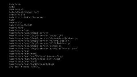 Installation srv DHCP Debian Lenny
