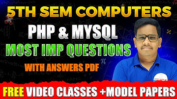 PHP & MYSQL imps || 5th sem computers important questions with answers || 5th sem imps