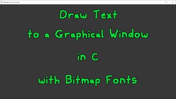 Draw Text in C with Bitmap Fonts