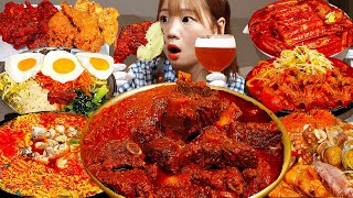 картинка: Sub)Real Mukbang- Любимое блюдо мицзан Корейская кухня 😋 Острый рамен, говяжьи рёбрышки, токпокки🔥