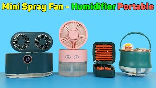 Mini Spray Fan - Humidifier Portable, Strong Wind Cooling, Essential Oil Diffuser | Unboxing Review