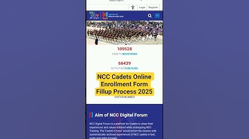 NCC Cadet Enrollment Online Ragistration Form Fillup 2025✅#NCC #Short #Youtube #Ncc Form Fillup.