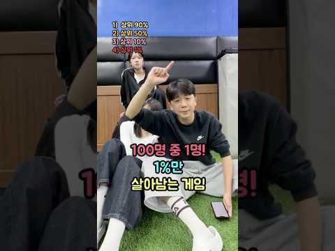 100명 중 딱 한명만 살아남는 게임! 너네는 상위 몇프로야?