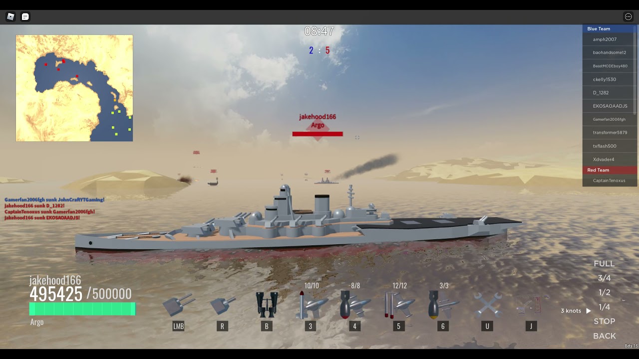 Roblox Beta Warships Argo YouTube 