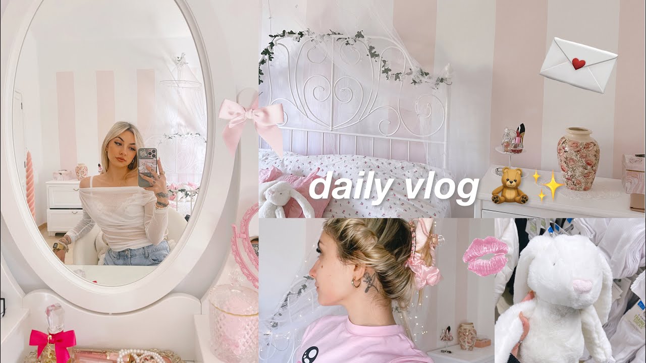🎀Vlog: un día conmigo {me hago rizos sin calor, cambios en mi habitación, mini haul Shein…}