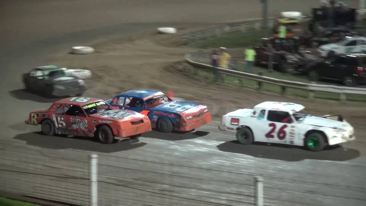 IMCA Stock Car feature Dubuque Speedway 7/27/16 YouTube