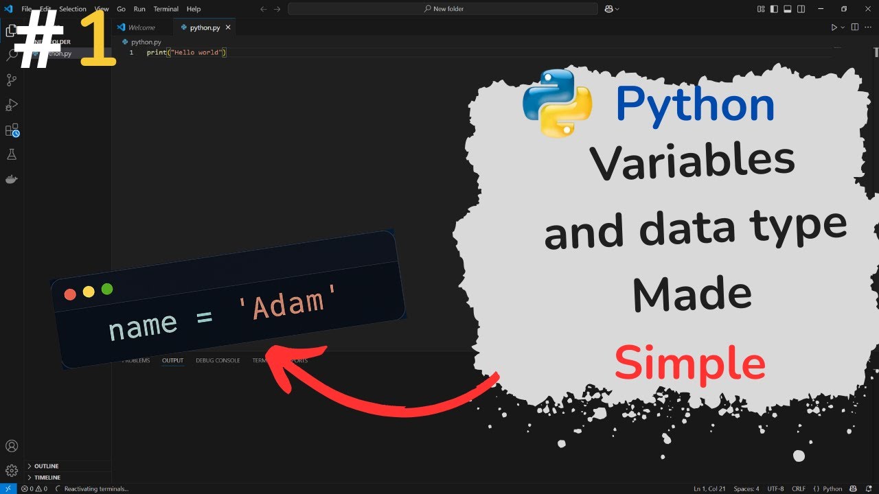 Python Variables & Data Types for Beginners – Episode 1 (Simple & Easy ...