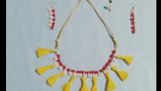 How to make tassell beaded necklace part -3 | Craft n Creations | DIY JEWELLERY | TASSELL NECKLACE