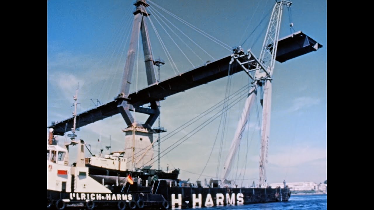 Bau der Köhlbrandbrücke (1970-1974) | Farbfilm | Dokumentation | Regie Michael Engler