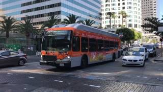 LA buses at Downtown Los Angeles (HD)