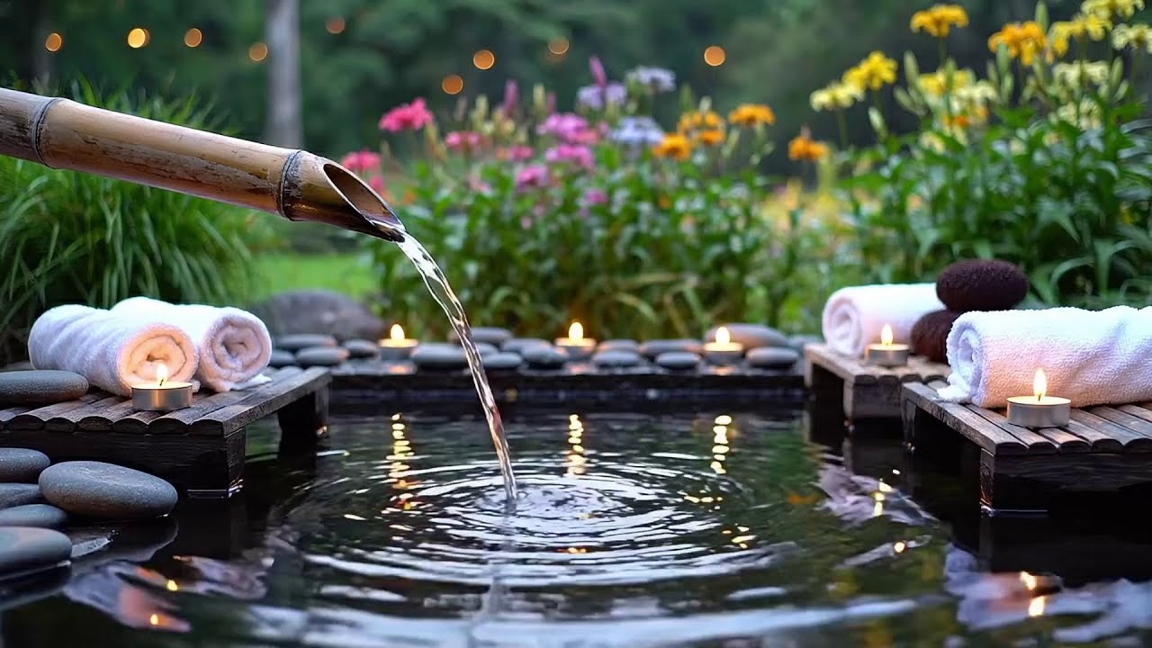 Relaxing Music 🌿 Bamboo Water Sounds for Anxiety & Depression