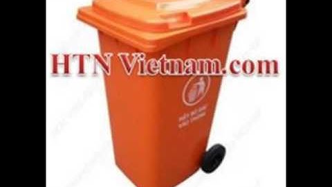 Thùng rác nhựa HDPE 60L, 70L, 120L, 240L, 660L công ty CP Phát triển môi trường HTN Việt Nam