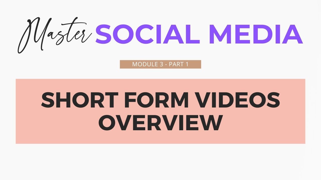Part 1 Short Form Videos Overview YouTube Part 1 Short Form Videos Overview YouTube