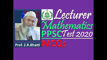 PPSC Lecturer Mathematics Test, Lecture 46, MCQs