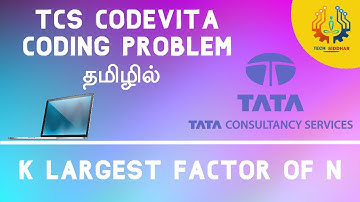 kth largest factor of N| Tcs Codevita Coding Problem | Tamil | Tech Siddhar | Python Programming #TS