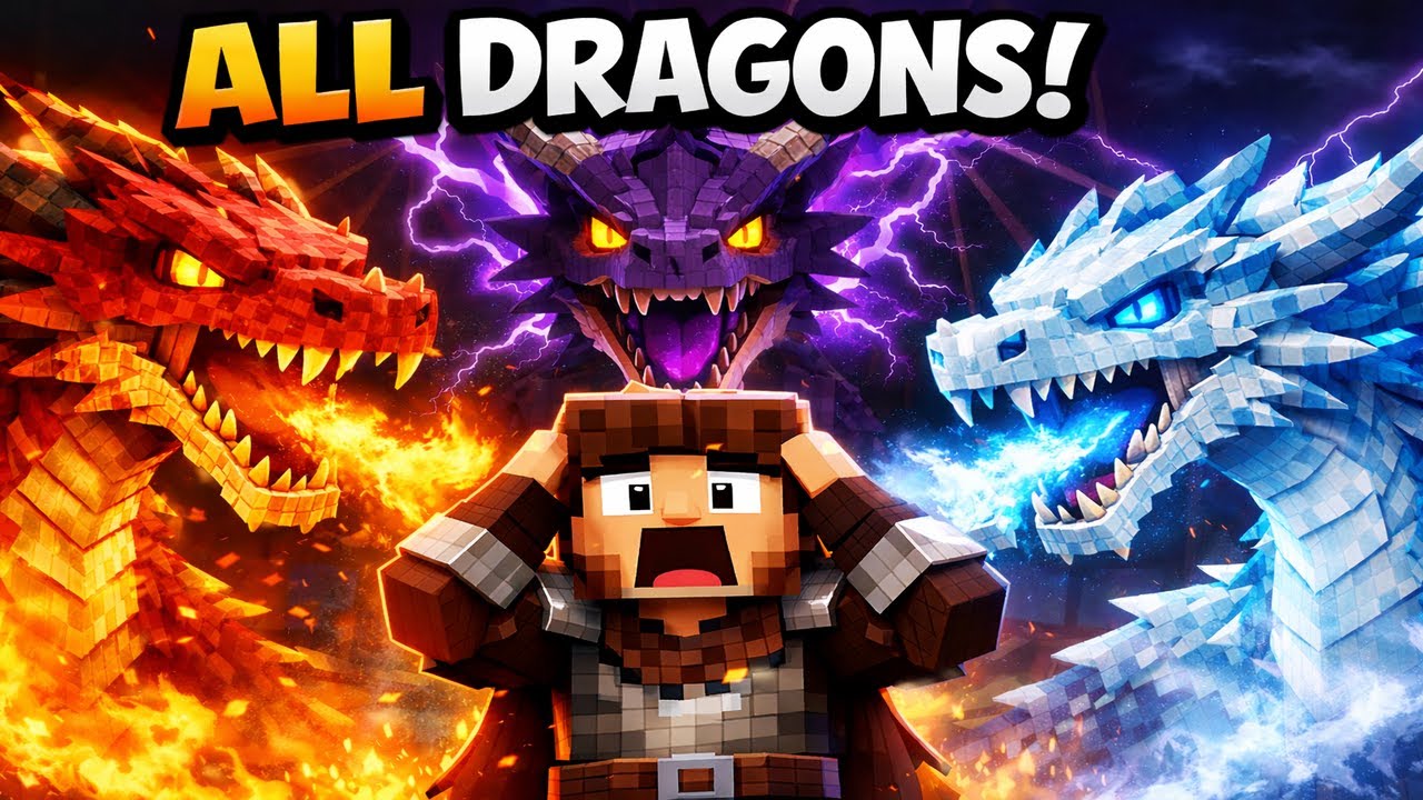 I Finally Hatched Fire, Ice & Thunder Dragons! 😱 | Medieval Minecraft 8
