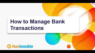 RunSensible Bank Transactions Tutorial: Match, Categorize, and Post Transactions