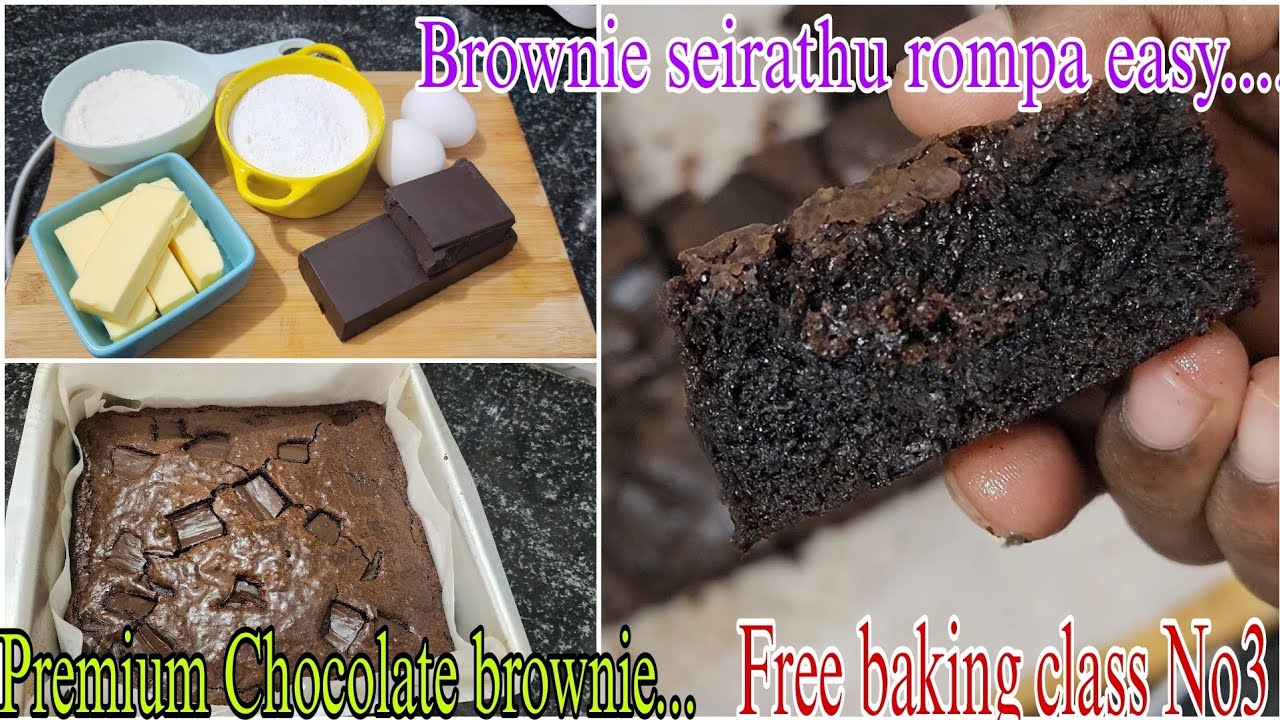 Neenga keata brownie recipe.../Premium chocolate brownie/Free baking class No3