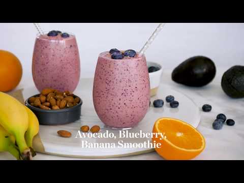 Avocado, Blueberry, and Banana Smoothie with FAGE Total Recipe