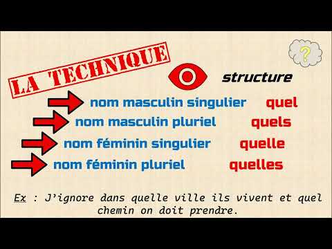 Comment écrire quel