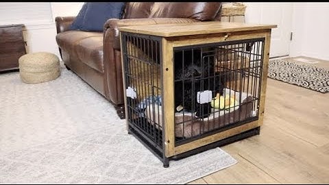 AACULPET Dog Crate Review | Wooden Furniture Side End Table Flip Top Indoor Dog Kennel Double Doors