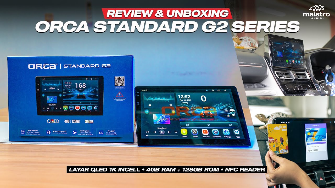 Orca Reader REVIEW HEADUNIT ANDROID ORCA STANDARD G2 SERIES TERBARU 2025 | LAYAR ...