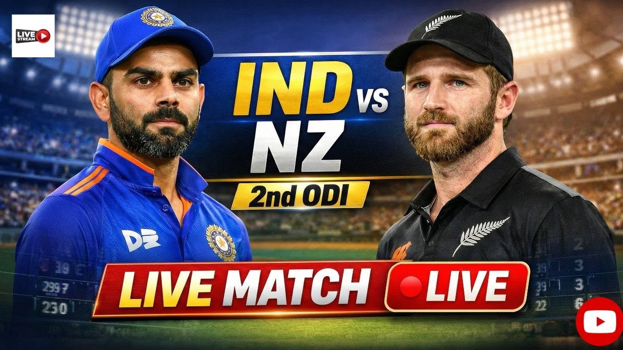 IND vs NZ 🔴 LIVE | 2nd ODI 2026 | India vs New Zealand Live Match Score ...