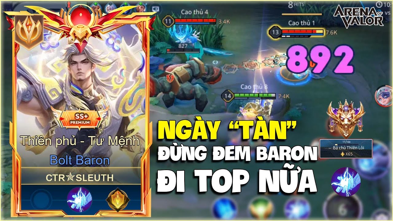 Đừng đi TOP nữa, Baron không còn hợp đường này? Hiểu được vấn đề này để lên rank | Liên Quân Mobile