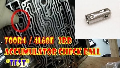 700R4 4L60E Major cause of No 3rd and 4th Gear! 3rd accumulator check ball test.