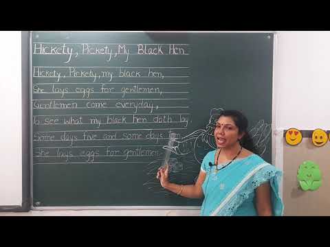 ENGLISH RHYME- HICKETY, PICKETY MY BLACK HEN