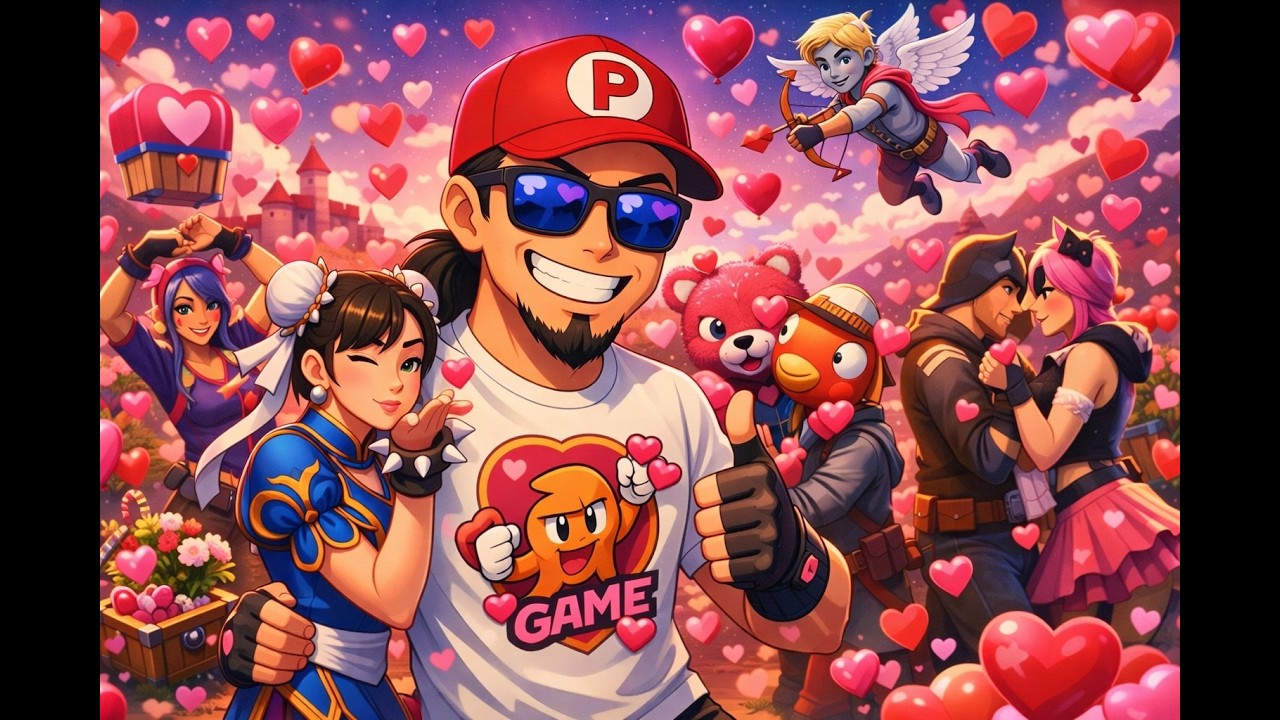 😈👻 Fornachaz en Accion 👻😈 Version San Valentin | EN VIVO 🤘😎🤘#fortnite #sanvalentin