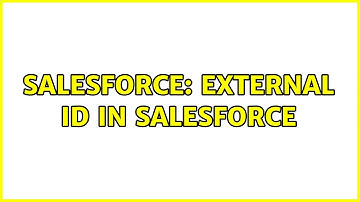 Salesforce: External Id in salesforce