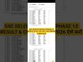 ssc phase xiii result 2026 ! ssc phase 13 result kaise check Karen ! ssc phase 13 result kaise dekhe