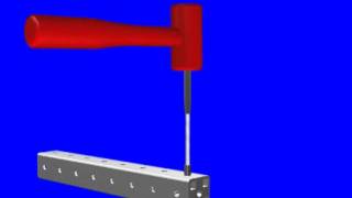 80\/20:  3D Depiction of How to Join HT Series Profiles Using the Tube Insert and Roll Pin