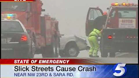 Black Ice Causes Crash In NW OKC