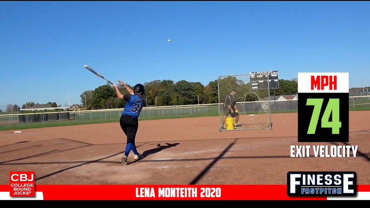 college softball exit velocity