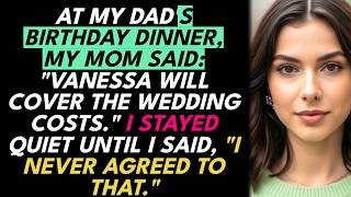 At Dad's Birthday Dinner, Mom Told Everyone I'd Fund the Wedding—I Smiled and Said, That Was Nev...