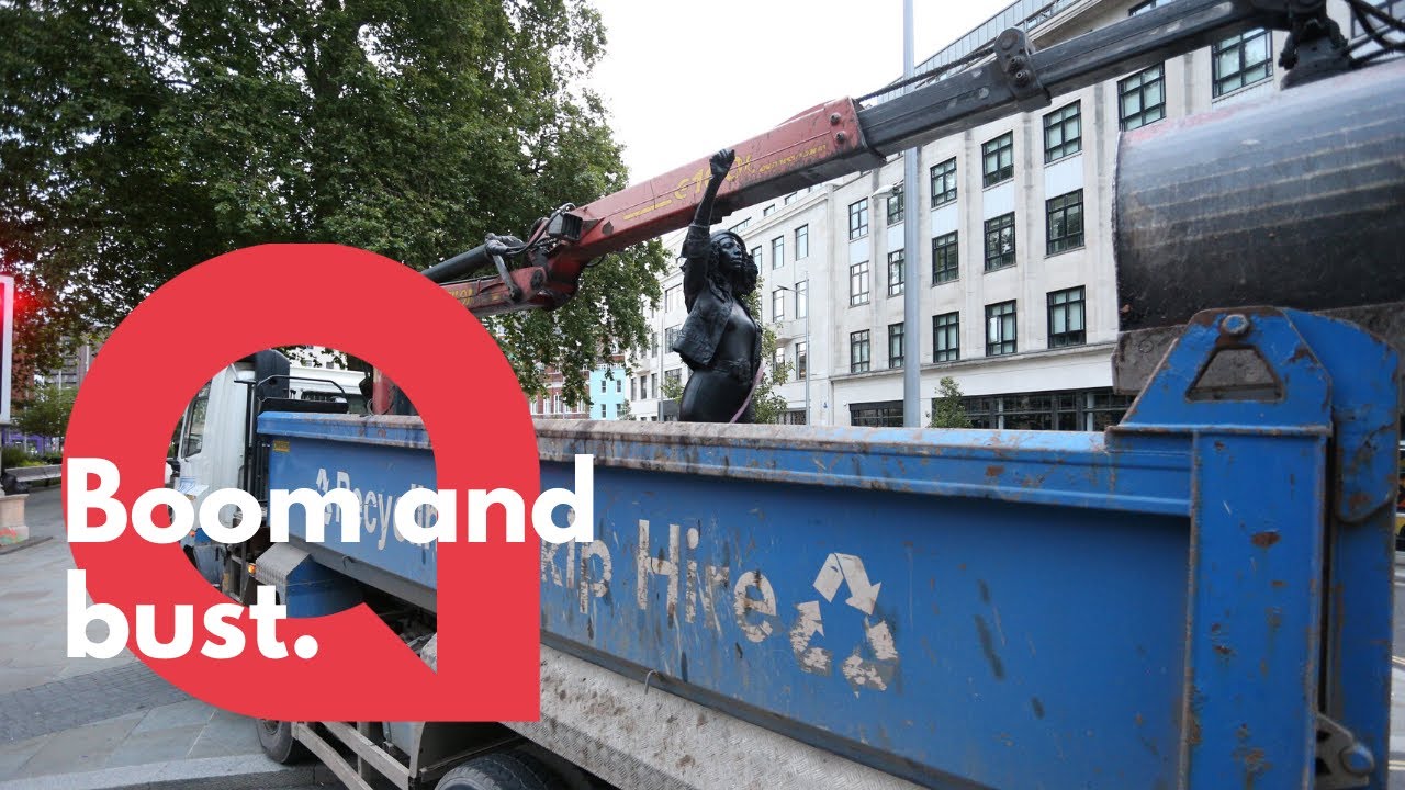 Statue of BLM protester on the Edward Colston plinth is removed | SWNS
