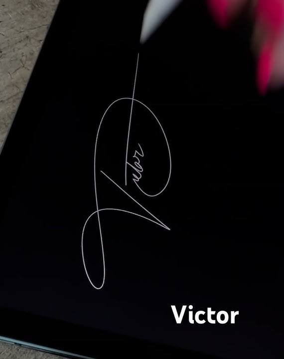 Signature Style “Victor”🩵🖊️Comment your name!