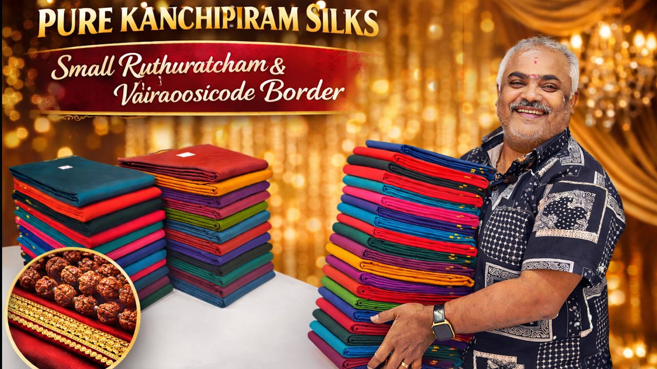 💯Pure Original Kanchipuram Silk 😍 Just ₹1500/- Shock Price!😱 Unbelievable Offer! At KLMN Fashion