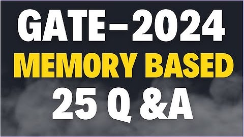 GATE 2024 MEMORY BASED QUESTIONS SOLUTION | PHYSICS | SHAMIM SIR