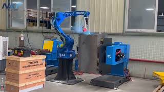 Our designed and produced two sets of 500KG dual axis L type positioner, supporting Yaskawa welding