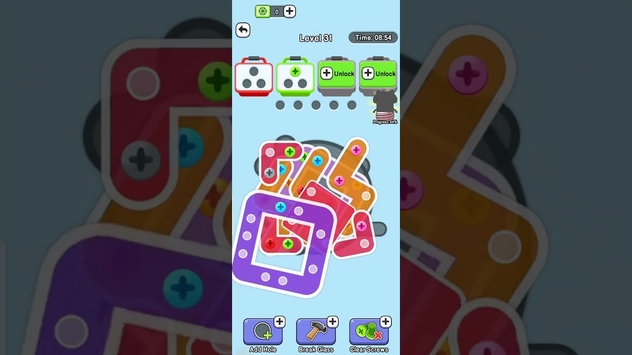 Screw Pin Jam Puzzle Level 31 Solution Walkthrough