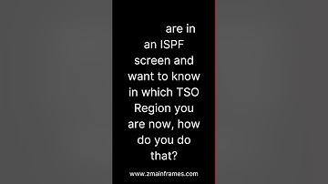Which TSO Region am I in? #zmainframes #mainframe #mainframes #computer