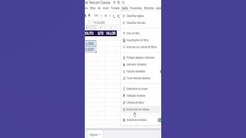 Dividir TEXTO em COLUNAS no Google Sheets #shorts