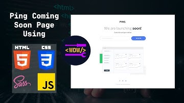 Create a Ping Coming Soon Page using HTML, SCSS(CSS) and JavaScript | Web Dev Workshop